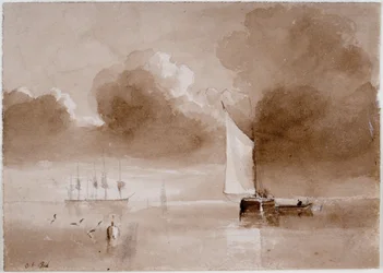 Studio compositivo per un paesaggio marino